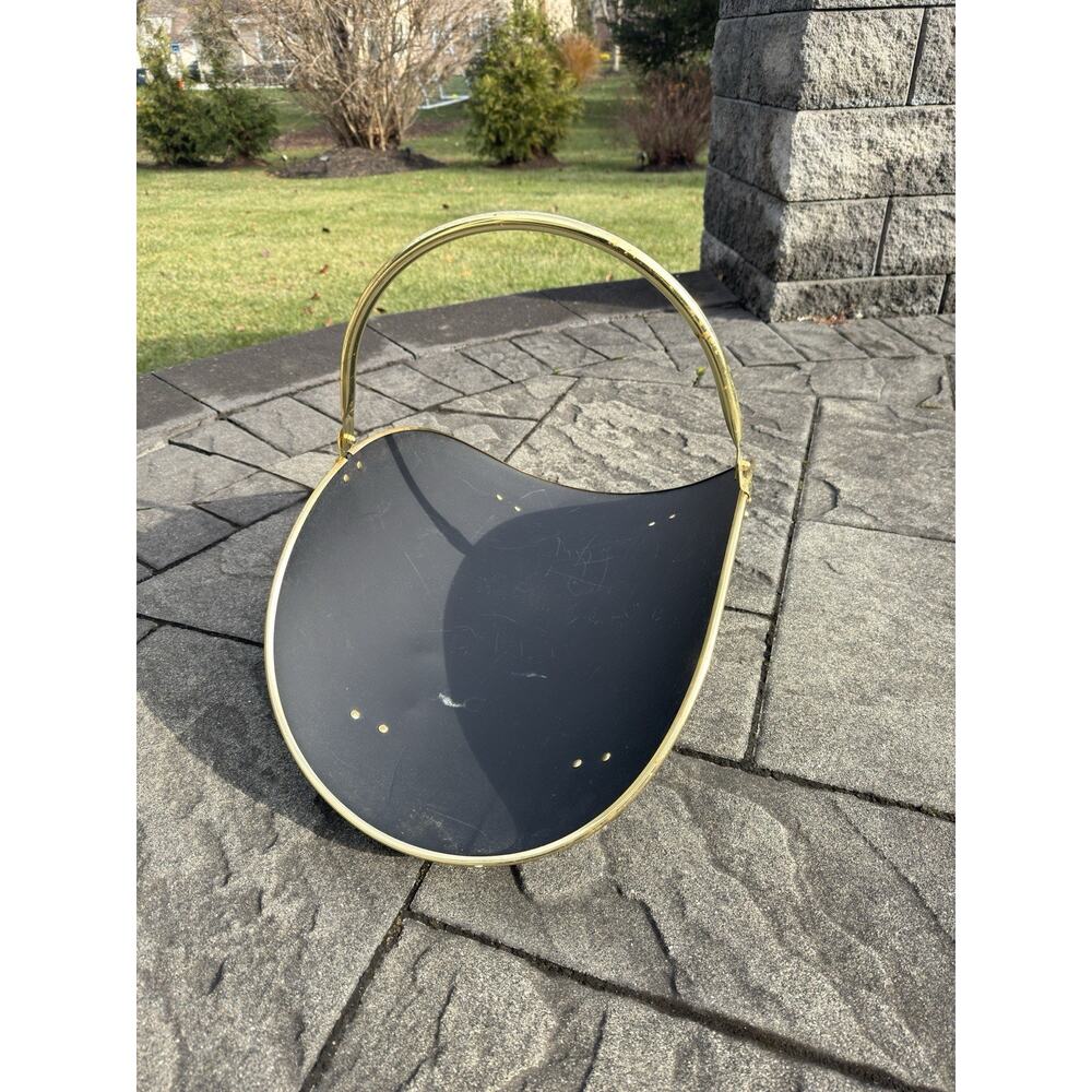 VTG Fireplace Log Fire Wood Kindling Holder Basket metal 18x16”